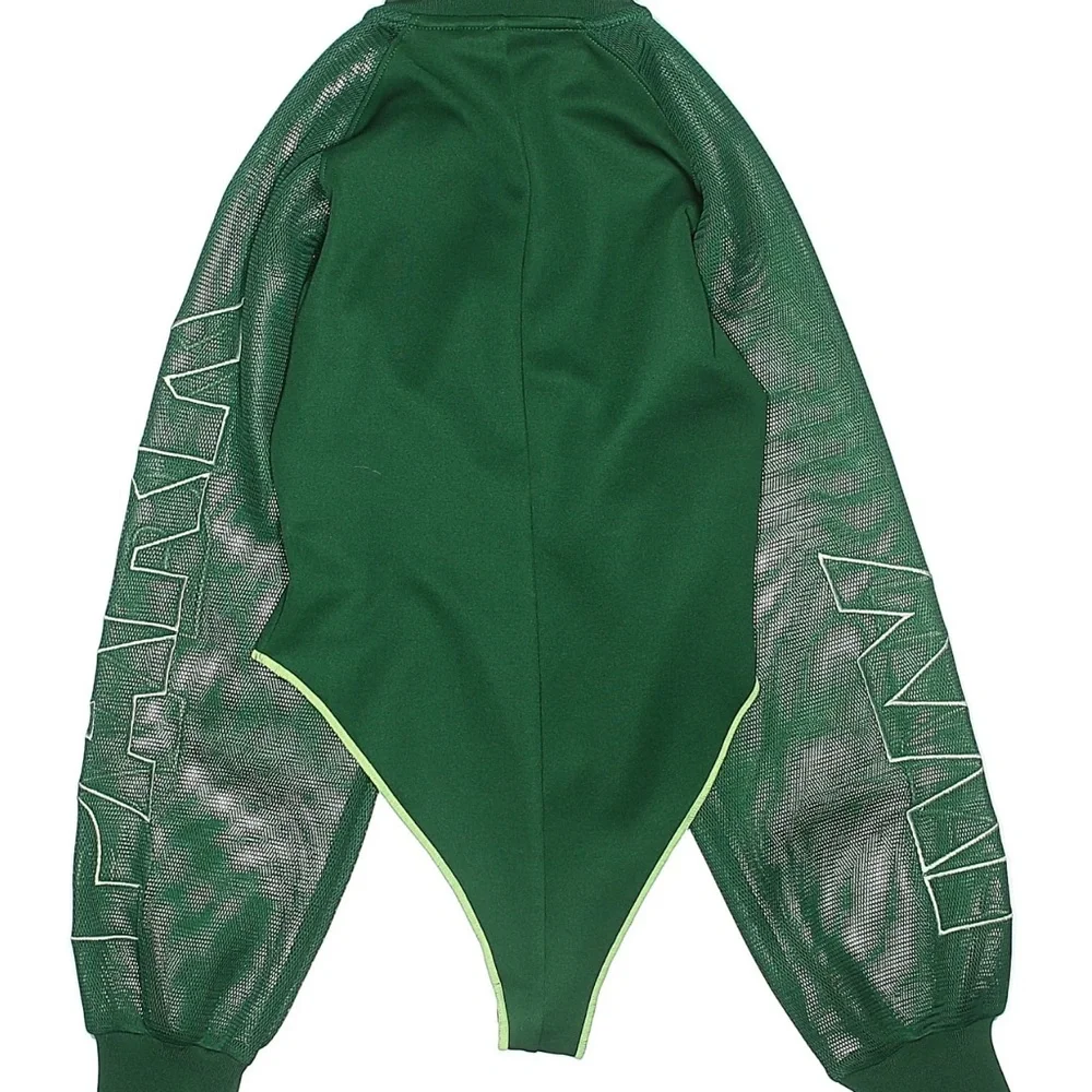 WOMENS ADIDAS IVY PARK MESH SLEEVE BODYSUIT size small NWT - Picture 2 of 4